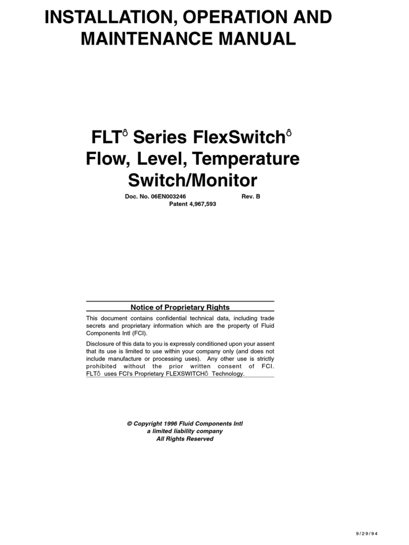 Fluid Components Intl FLT Series Installation, operation and maintenance manual Fluid Components Intl FLT Series Installation, operation and maintenance manual