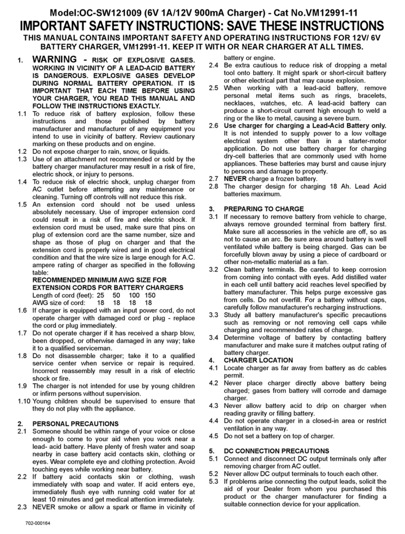 OzCharge OC-SW121009 User manual