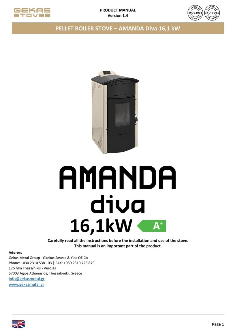 Gekas Stoves AMANDA Diva product manual