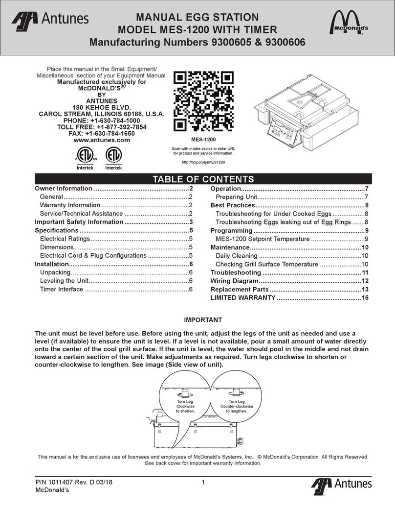 Antunes MES-1200 User manual