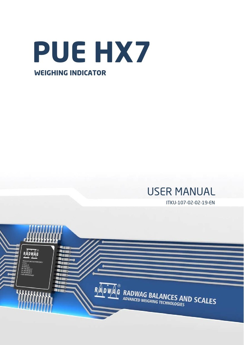 RADWAG PUE HX7 User manual