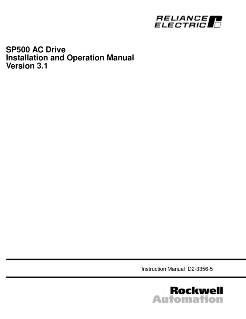 Rockwell Automation Reliance SP500 User manual Rockwell Automation Reliance SP500 User manual