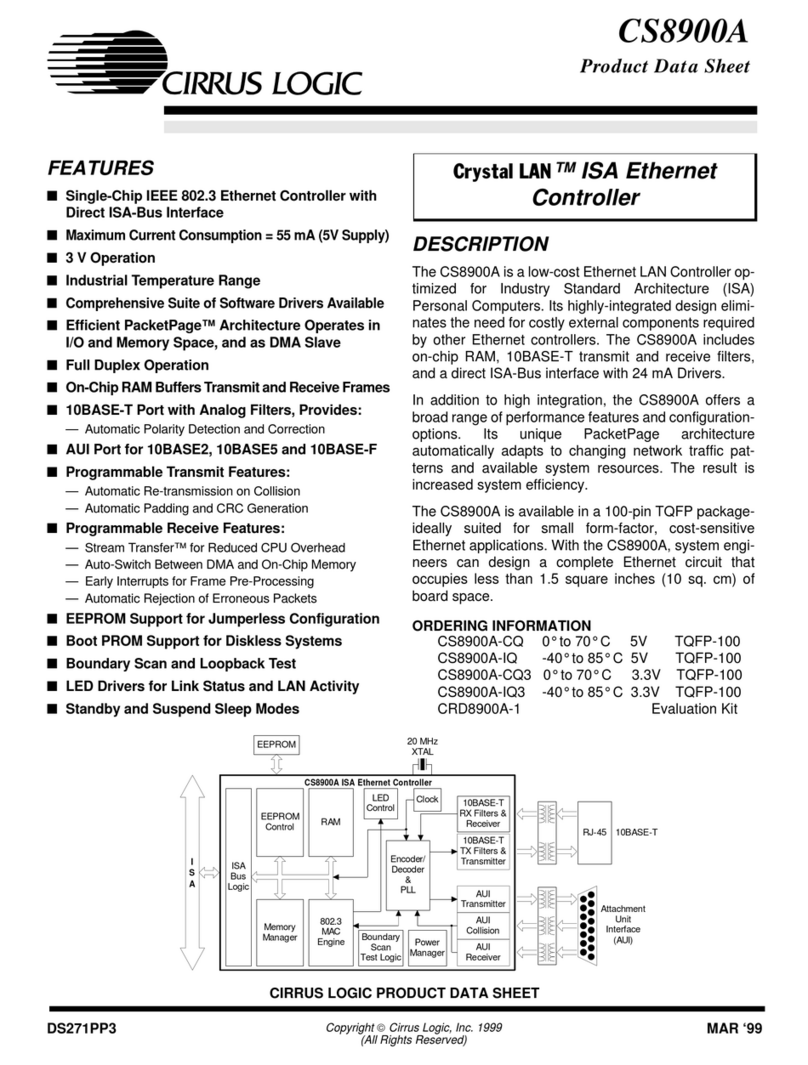 Cirrus Logic Crystal LAN CS8900A Operational manual