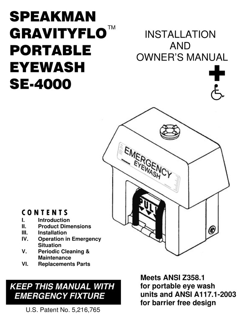 Speakman GRAVITYFLO SE-4000 Installation and owner's manual