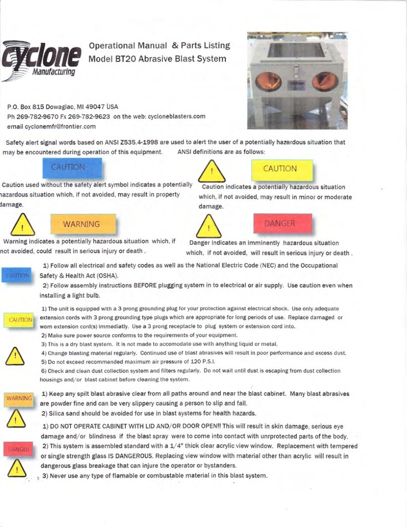 CyClone BT20 Operational Manual & Parts Listing
