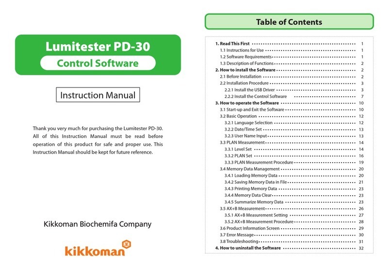 Kikkoman Lumitester PD-30 instruction manual