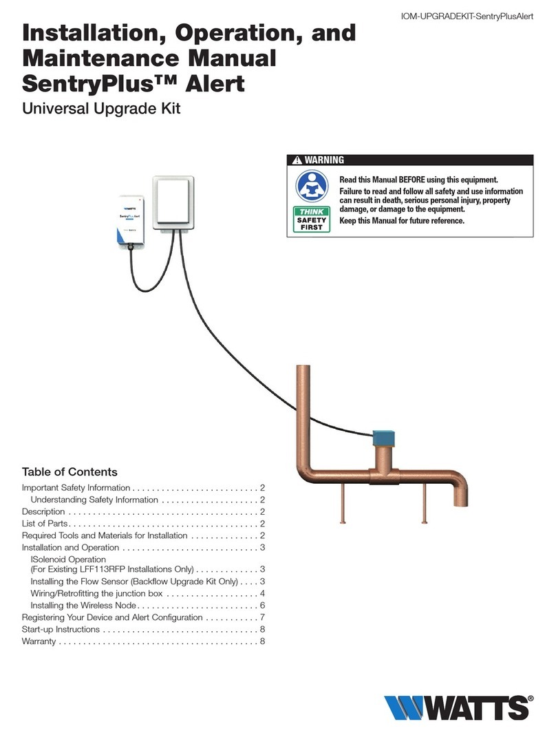 Watts SentryPlus 113RFP User manual