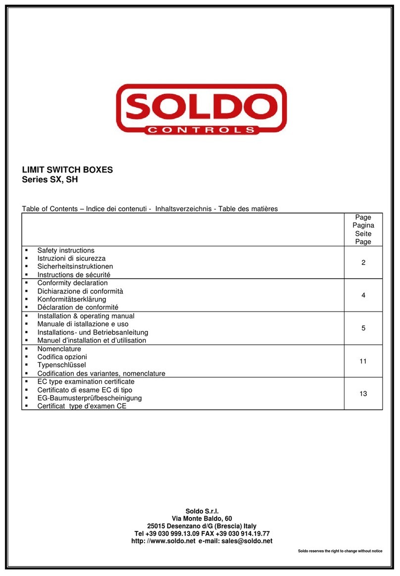 Soldo Controls SX Series manual