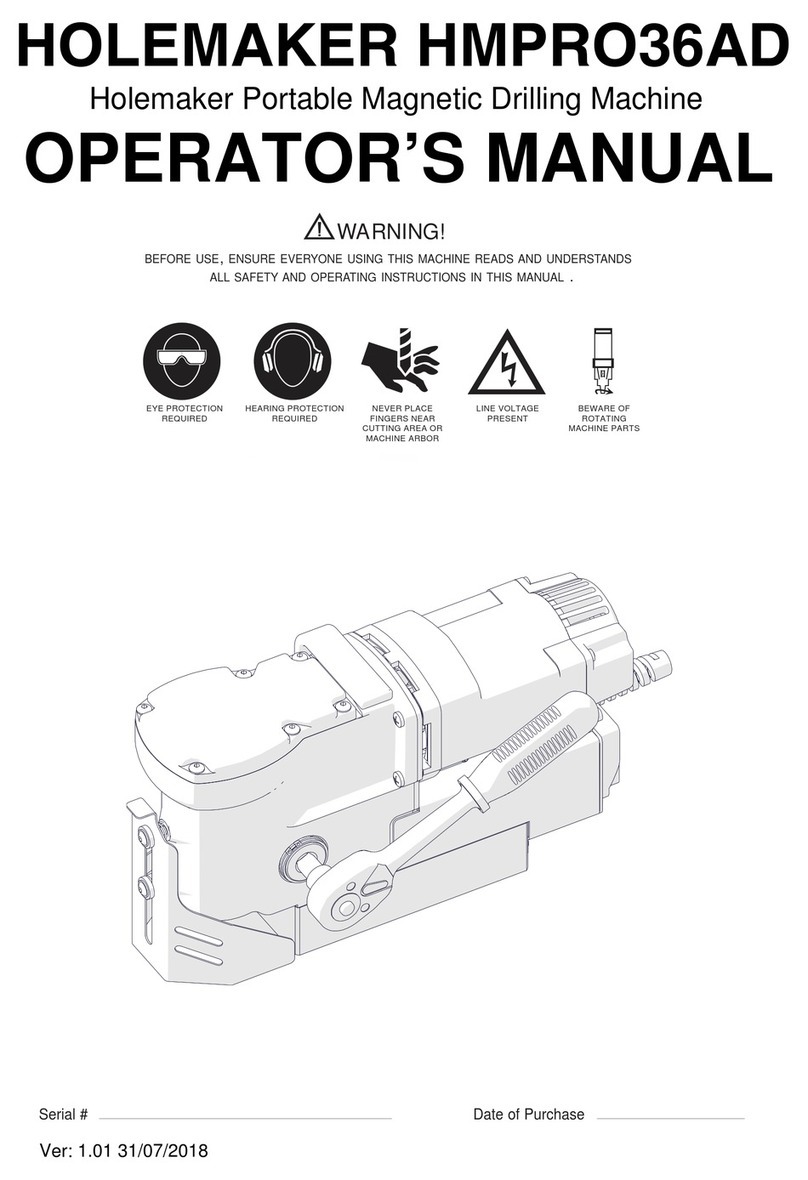 HOLEMAKER HMPRO36AD Operator's manual