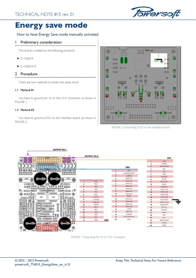 powersoft D-Cell504 IS Instruction Manual