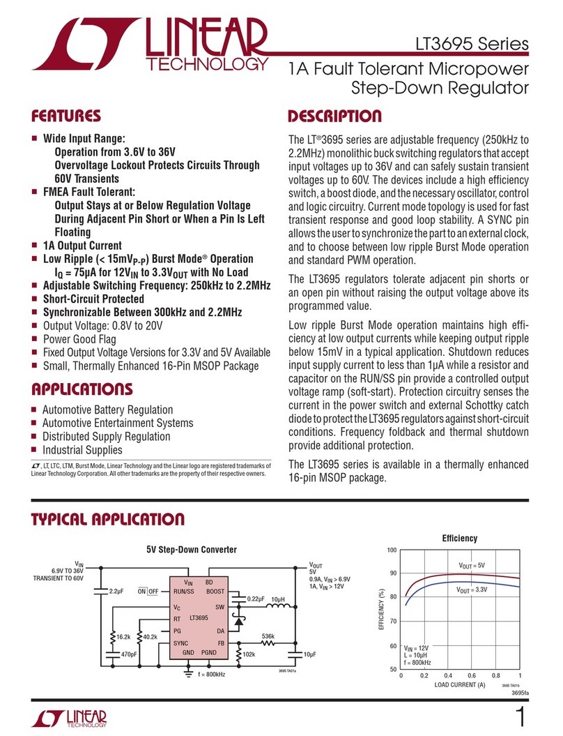 Linear Technology LT3695 Series datasheet Linear Technology LT3695 Series datasheet
