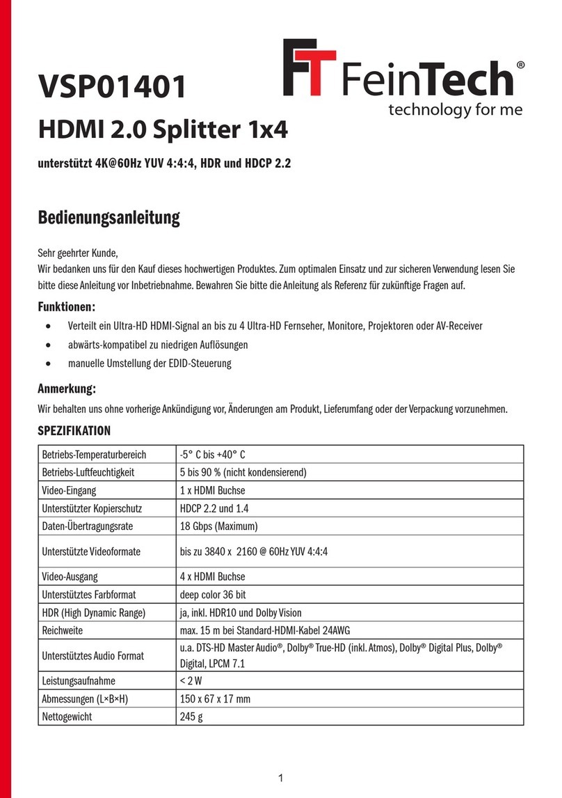 FeinTech VSP01401 instruction manual