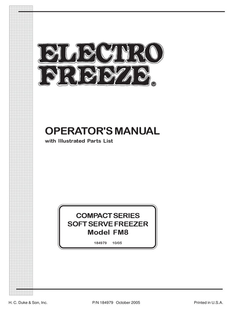 H.C Duke & Son Electro Freeze FM8 User manual H.C Duke & Son Electro Freeze FM8 User manual
