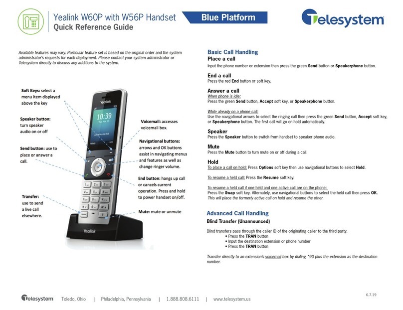 Yealink W60P Telesystem User manual