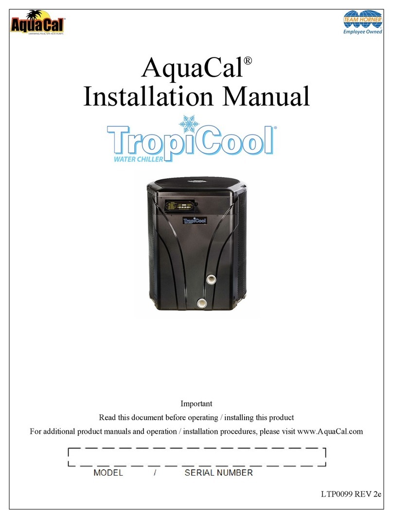 Aquacal TropiCool TC500 installation manual