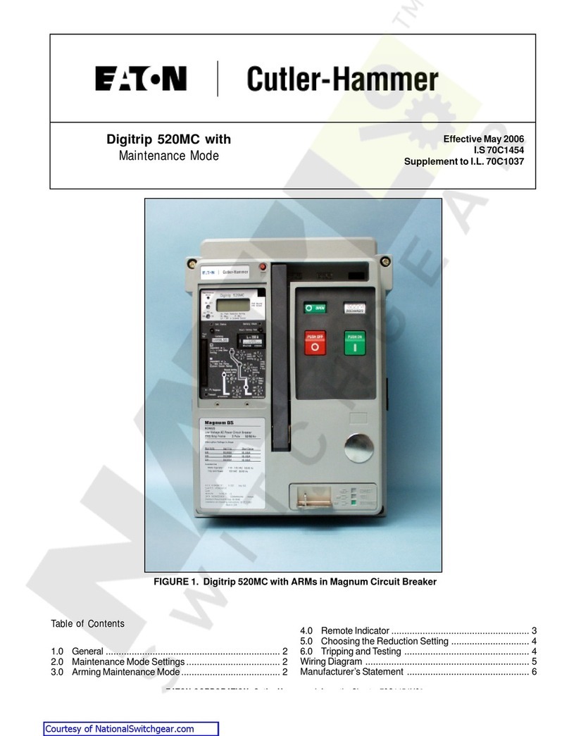 Eaton Cutler-Hammer Digitrip 520MC User manual