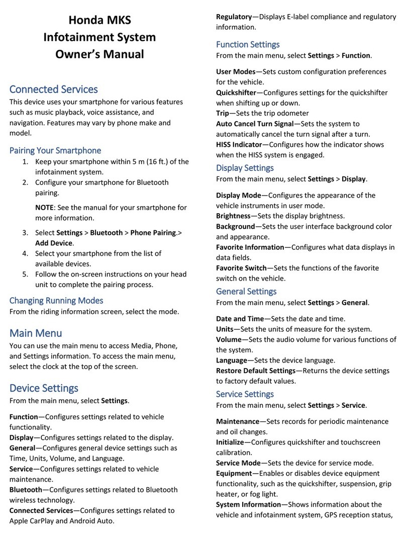 Honda MKS owner's manual