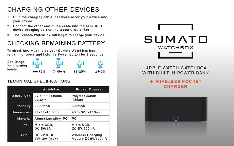 Sumato Watchbox SUM001DRK050 quick start guide