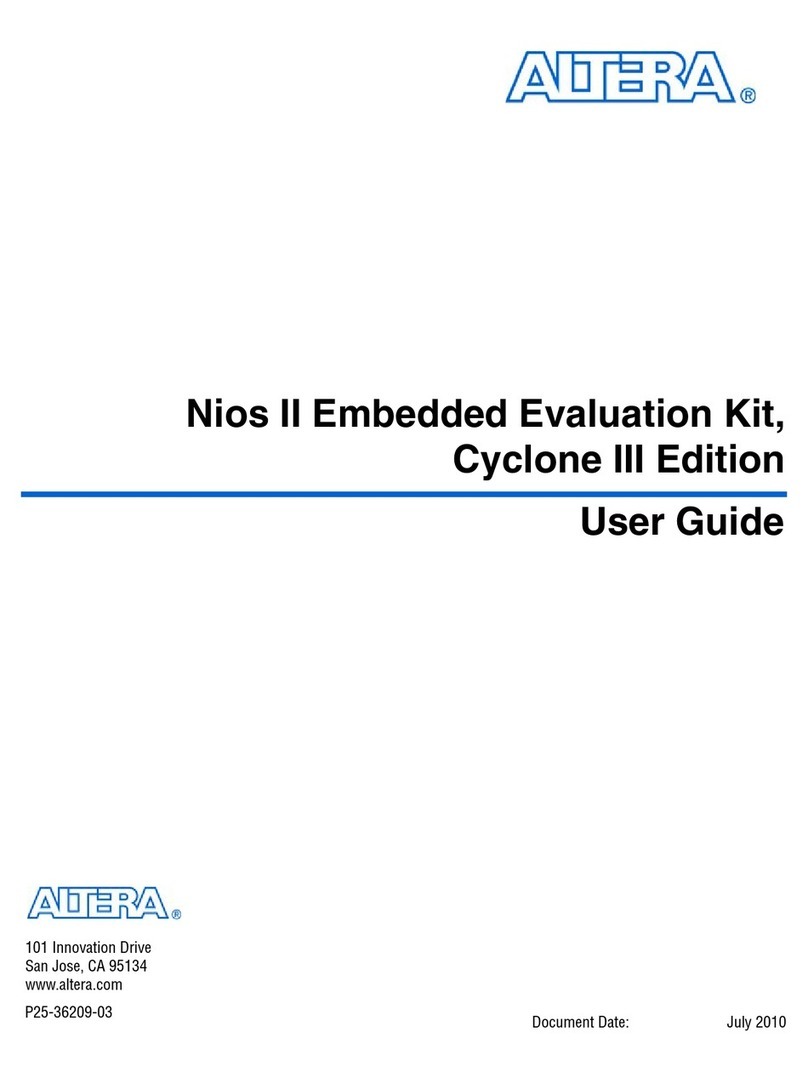 Altera Nios II Embedded Evaluation Kit Cyclone III... User manual