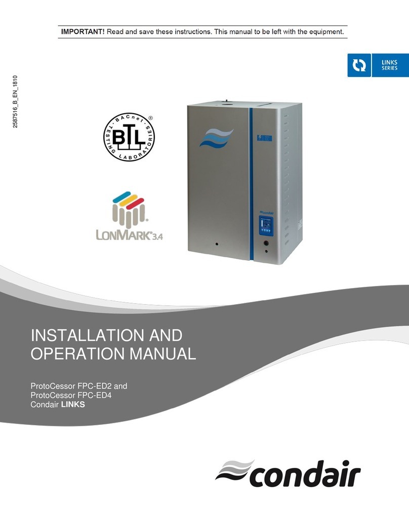 Condair Links Series Installation and operation