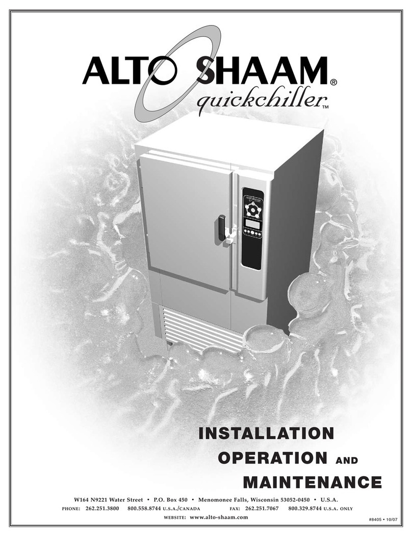 Alto-Shaam quickchiller QC-20 Installation, operation and maintenance