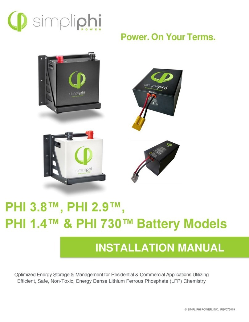 SimpliPhi PHI 3.8 Series installation manual