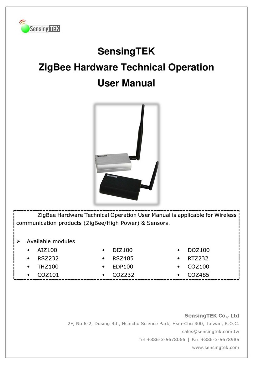 Sensing TEK AIZ100 Hardware Technical Operation User Manual