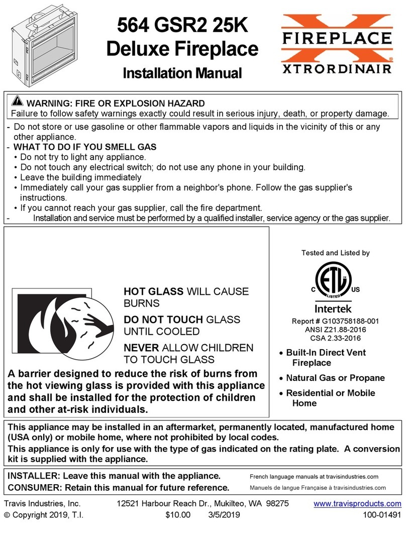 FireplaceXtrordinair 564 GSR2 25K Deluxe User manual