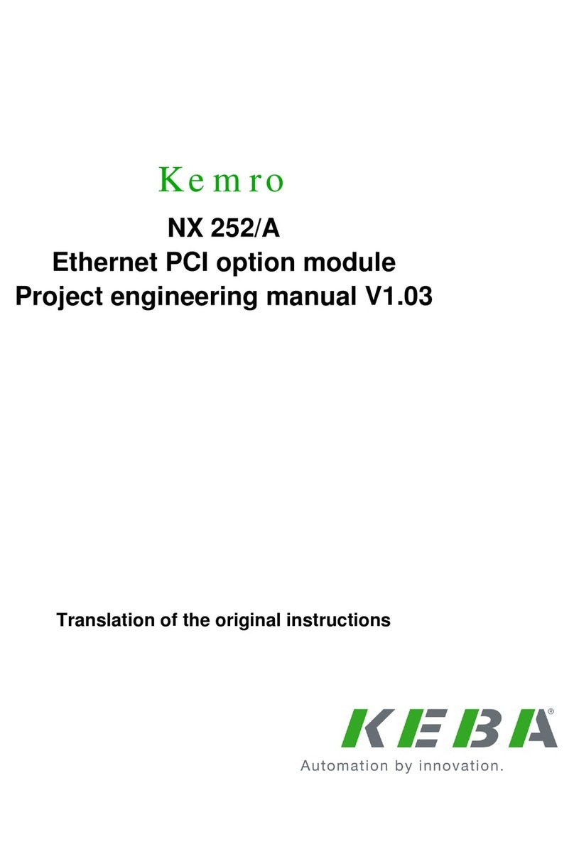 Keba Kemro NX 252/A Installation and operation manual