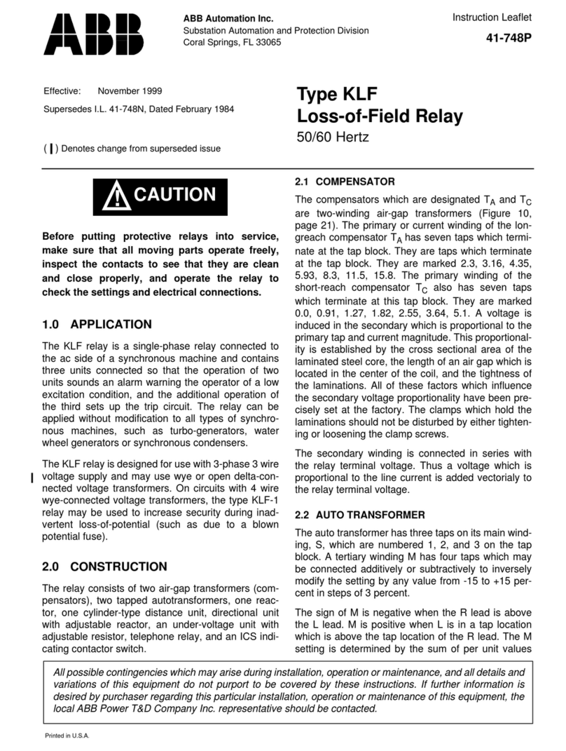 ABB KLF Instruction leaflet