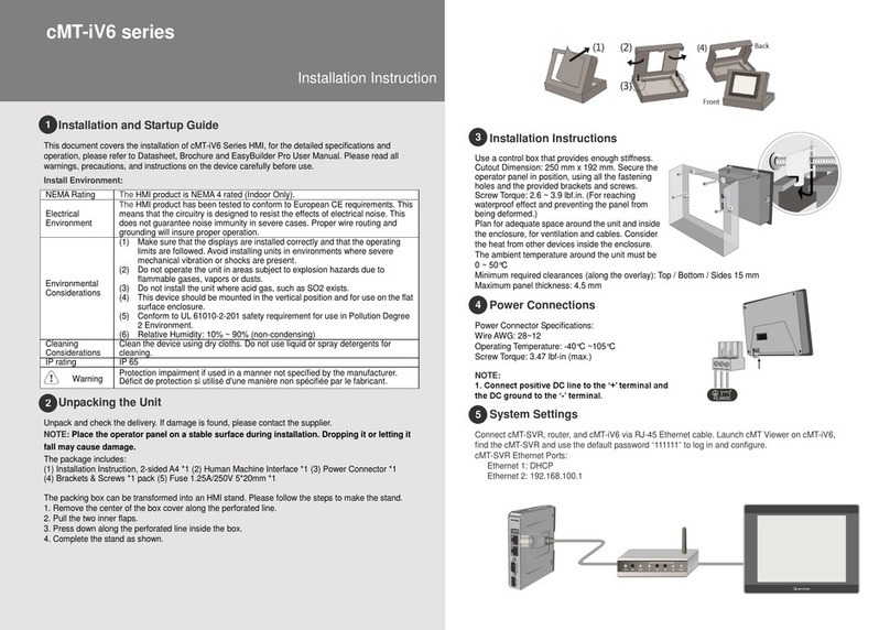 weintek cMT-iV6 series Installation instruction