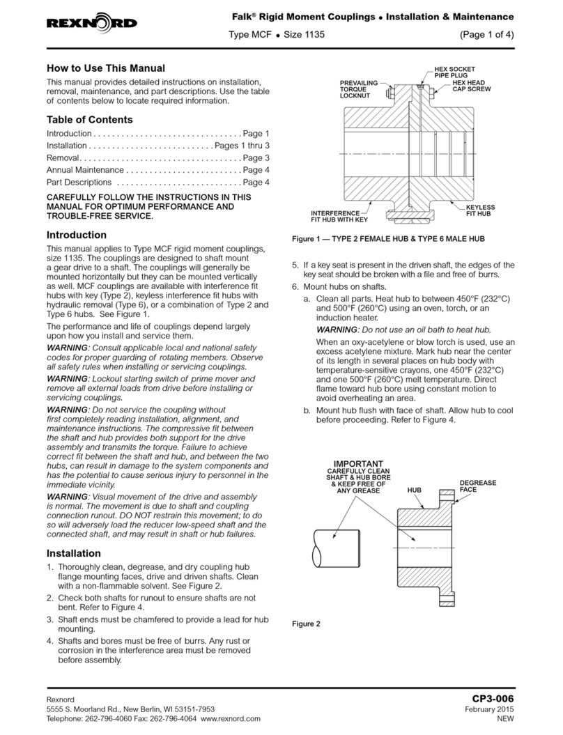 Rexnord Falk MCF 1135 Maintenance and service guide