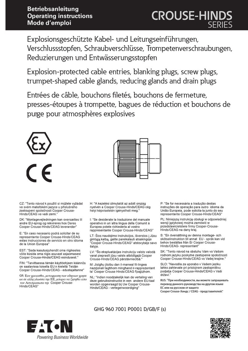 Eaton Crouse-hinds series User manual Eaton Crouse-hinds series User manual