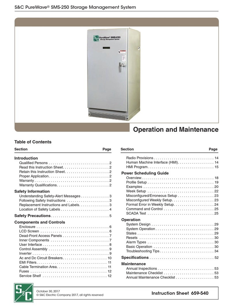 S&C PureWave SMS-250 Operation and maintenance