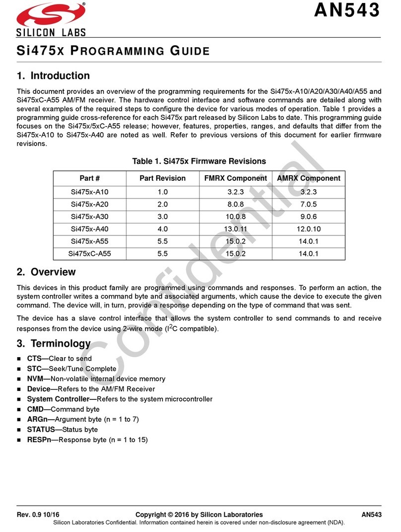 Silicon Laboratories Si475X Series Operating instructions