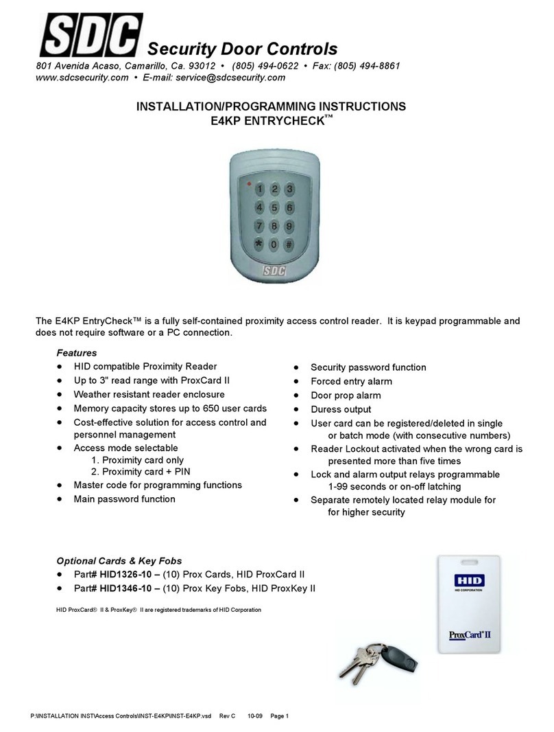 SDC E4KP ENTRYCHECK User manual