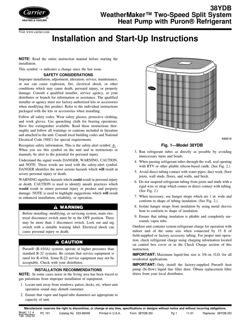 Carrier WeatherMaker 38YDB Instructions and recipes Carrier WeatherMaker 38YDB Instructions and recipes