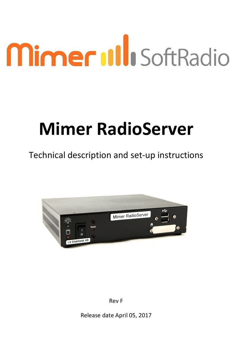 Mimer RadioServer Parts list manual