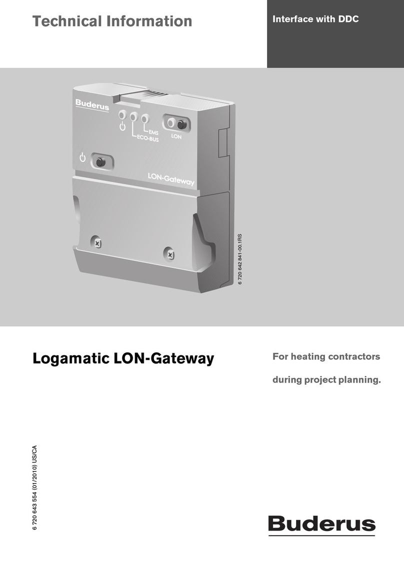 Buderus Logamatic LON-Gateway technical information