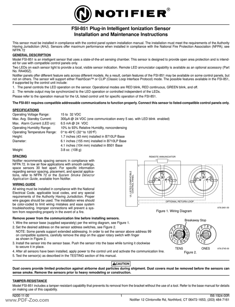 Notifier FSI-851 Installation and maintenance instructions