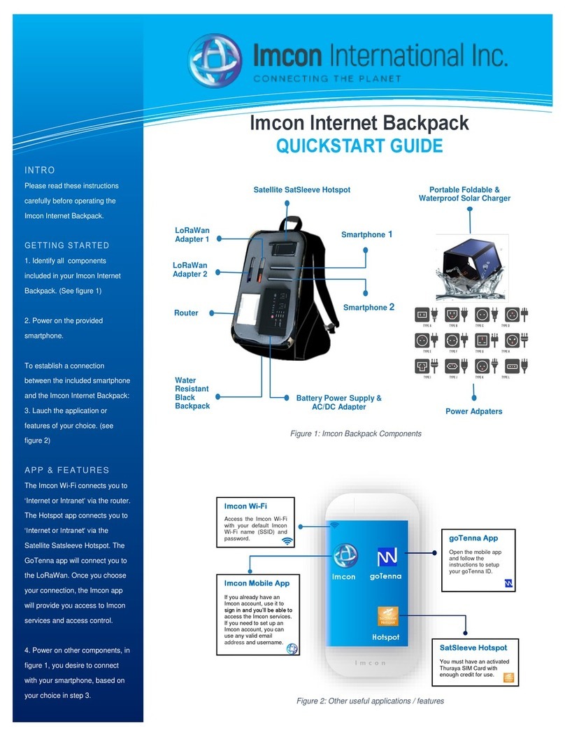 Imcon International Internet Backpack User manual