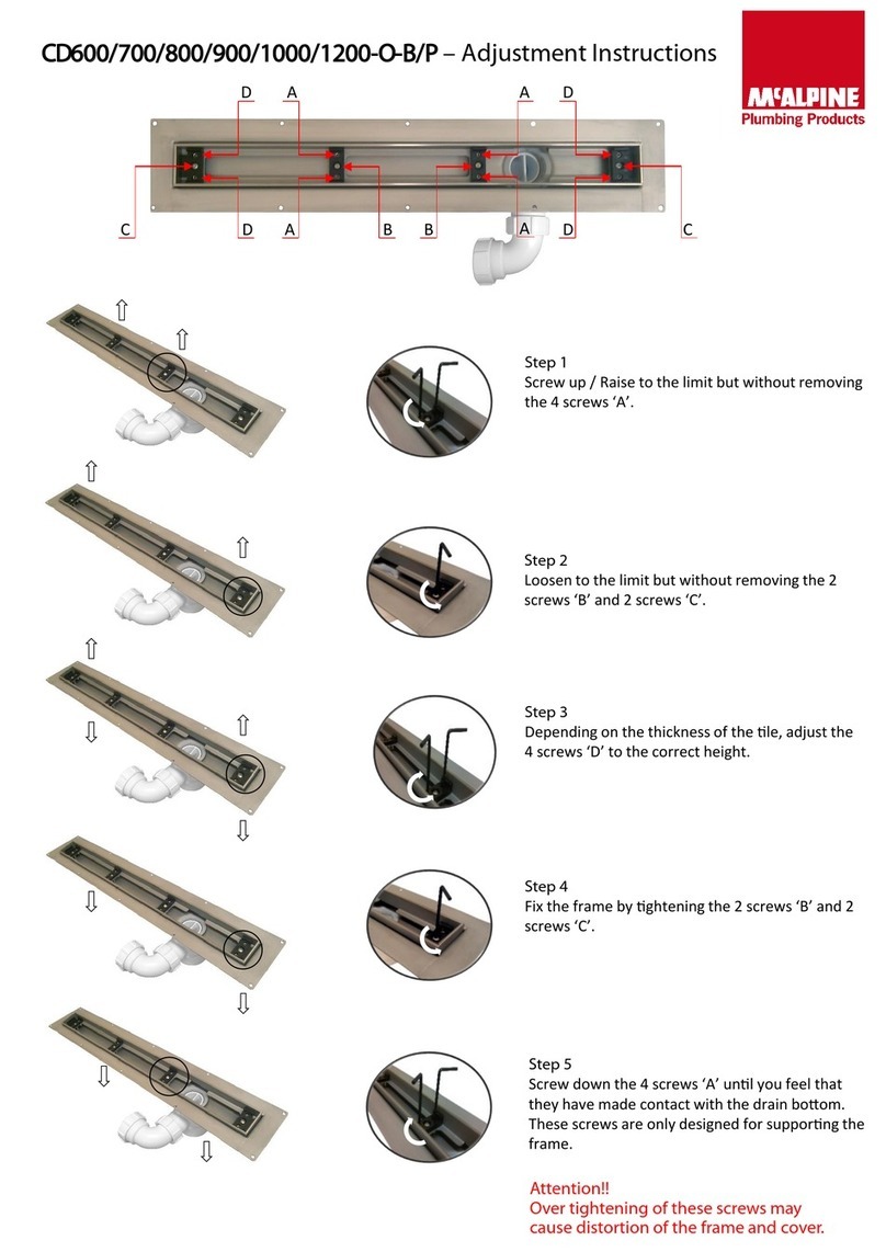 McAlpine CD600-O-B Adjustment instructions