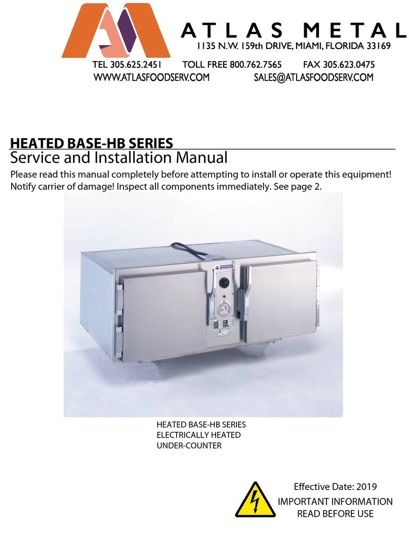 Atlas Metal HB Series Service and installation manual Atlas Metal HB Series Service and installation manual