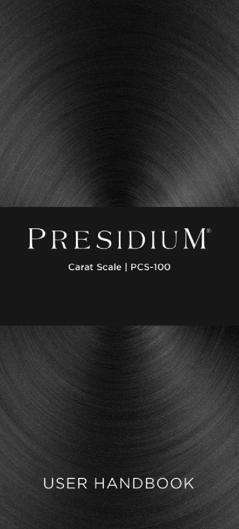 PRESIDIUM PCS-100 User handbook