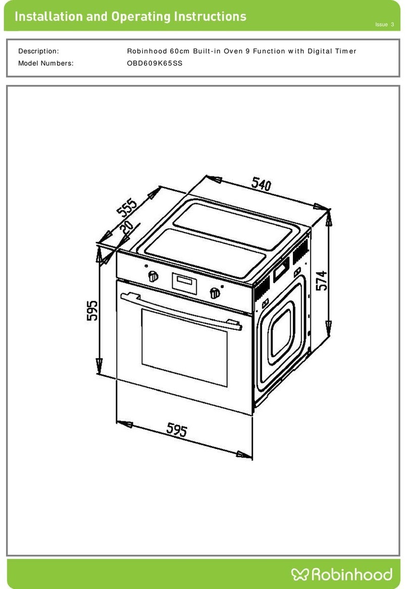 ROBINHOOD OBD609K65SS Installation and operating instructions ROBINHOOD OBD609K65SS Installation and operating instructions
