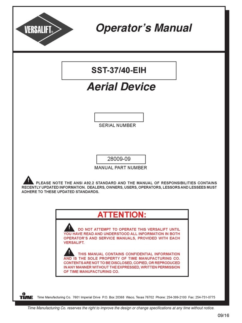 Time Versalift SST-37-EIH User manual