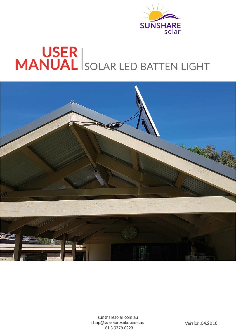 Sunshare Solar Solar LED Batten Light user manual