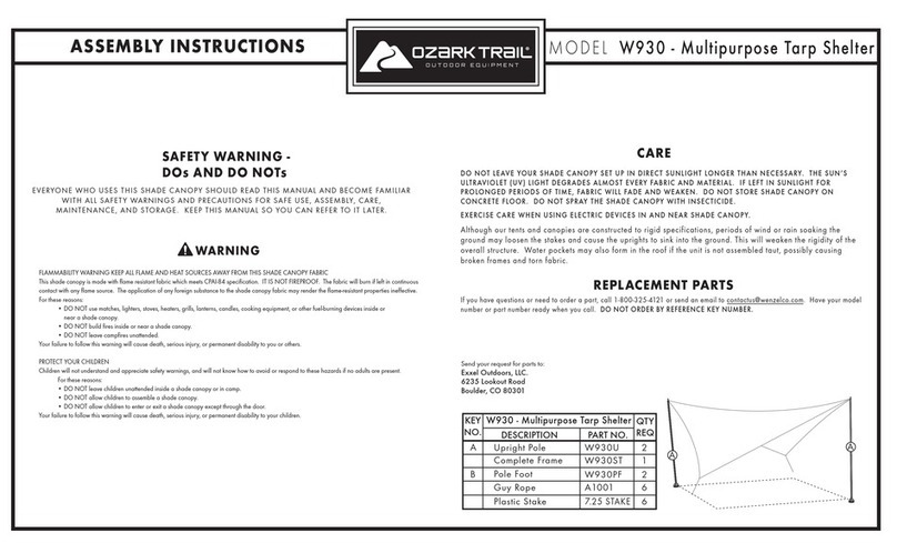 Ozark Trail W930 Assembly instructions