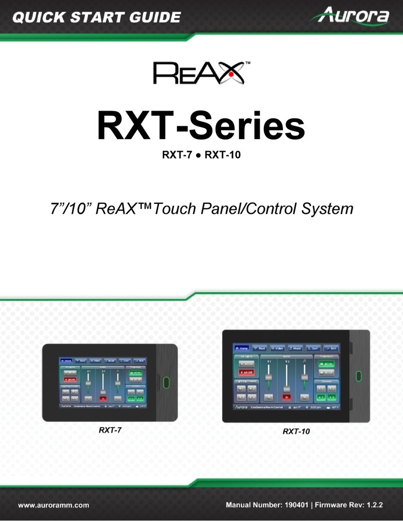 Aurora Reax RXT Series quick start guide