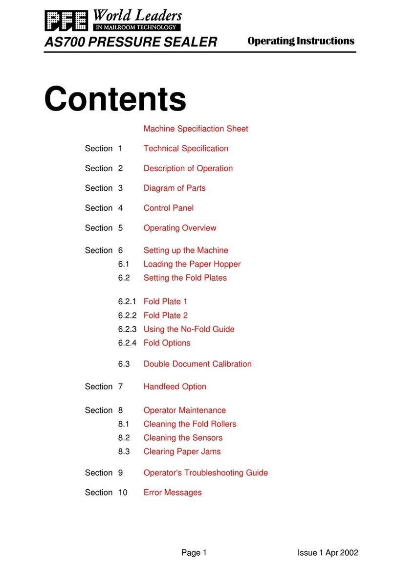 PFE AS700 operating instructions
